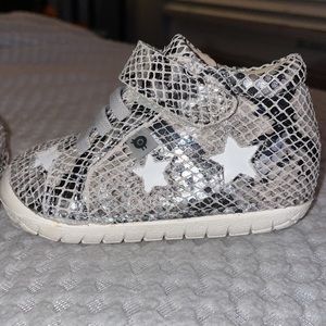 Old Soles Silver and White Kids Shoes